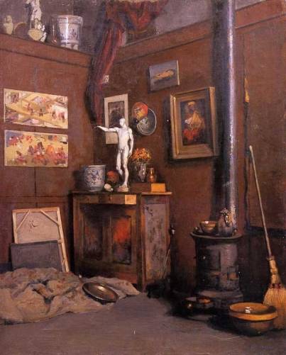 Gustave Caillebotte - Interior of a Studio with Stove