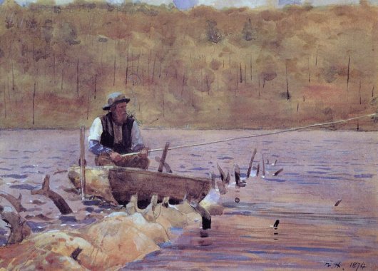 Homer Winslow - Man In A Punt Fishing