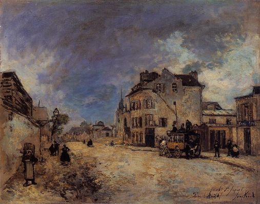 Johann-Barthold Jongkind - Faubourg Saint-Jacques, the Stagecoach