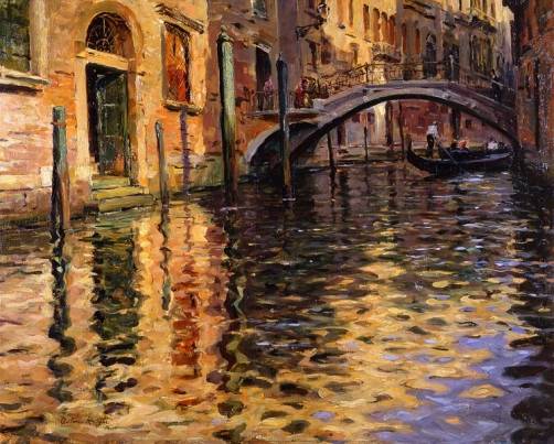 Louis Aston Knight - Pont del Angelo, Venice