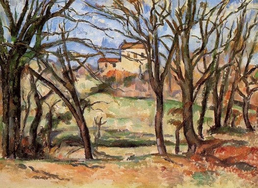 Paul Cezanne - House behind Trees on the Road to Tholonet