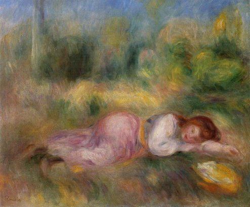 Pierre-Auguste Renoir - Girl Streched out on the Grass