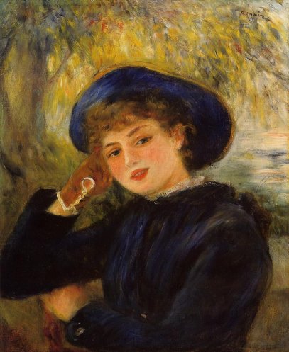Pierre-Auguste Renoir - Mademoiselle Demarsy aka Woman Leaning on Her Elbow