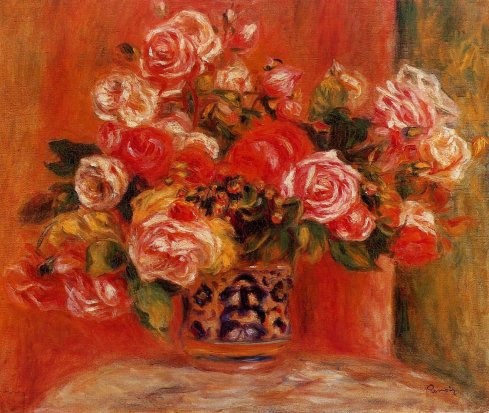 Pierre-Auguste Renoir - Roses in a Vase02