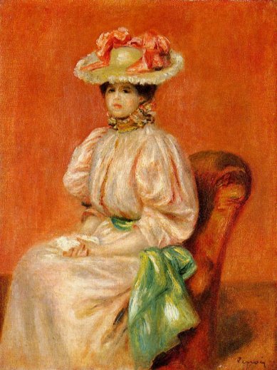 Pierre-Auguste Renoir - Seated Woman with Green Sash