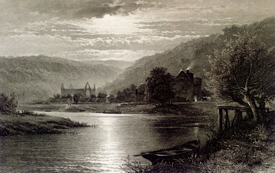 Thomas Sidney Cooper - Leader Benjamin Williams Tintern Abbey Moonlight On The Wye