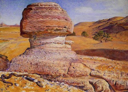 William Holman Hunt - The Sphinx Gizeh Looking Towards The Pyramids Of Sakhara