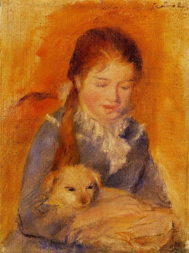 Pierre-Auguste Renoir - Girl with a Dog