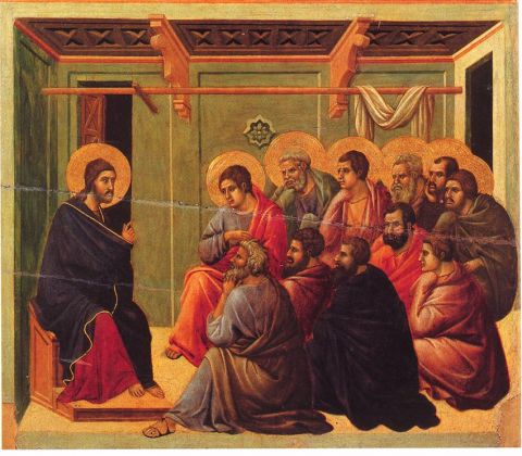 Duccio di Buoninsegna - Christ Taking Leave of the Apostles