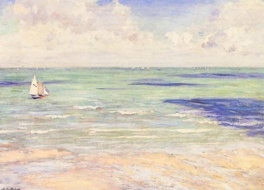 Gustave Caillebotte - Seascape, Regatta at Villers