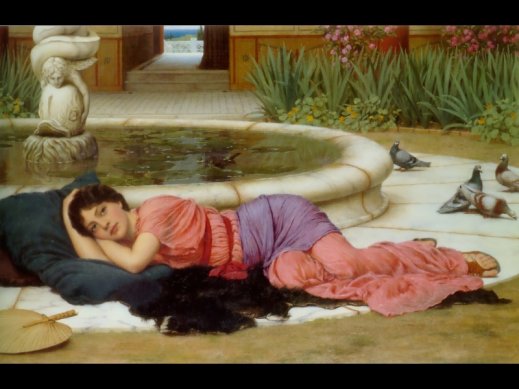 John William Godward - A Cool Retreat