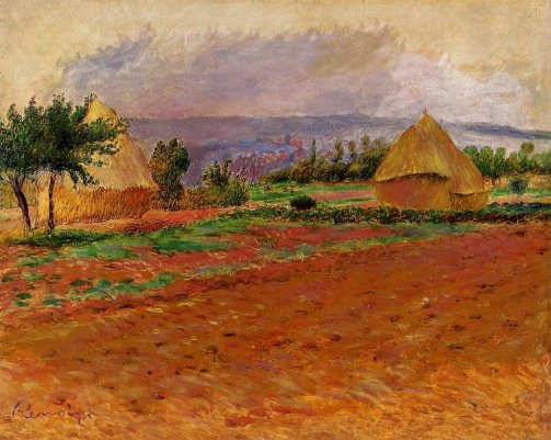 Pierre-Auguste Renoir - Field and Haystacks