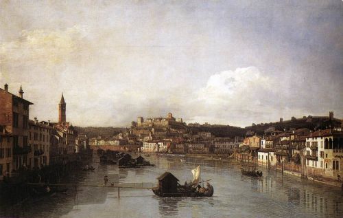 View of Verona and the River Adige from the Ponte Nuovo