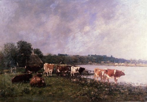 Cows on the Banks of the Touques