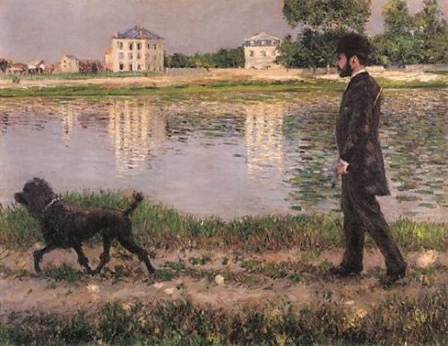 Richard Gallo and His Dog at Petit Gennevilliers