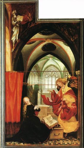 Isenheim Altarpiece (second view) - The Annunciation