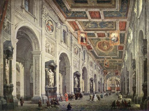 Interior of the San Giovanni in Laterano in Rome