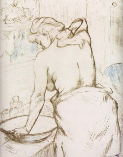 Elles - Woman at Her Toilette, Washing Herself