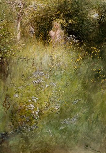 A Fairy, or Kersti, and a View of a Meadow