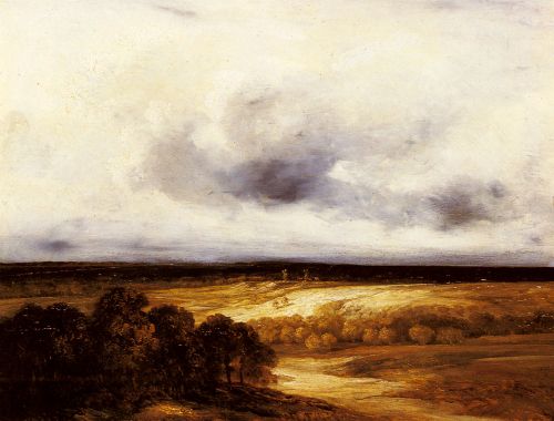 An Extensive Landscape with Windmills