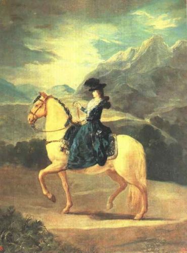 Equestrian Portrait of Dona Maria Teresa Vallebriga