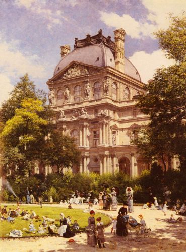 The Gardens of the Carrousel and the Richelieu Pavillion in