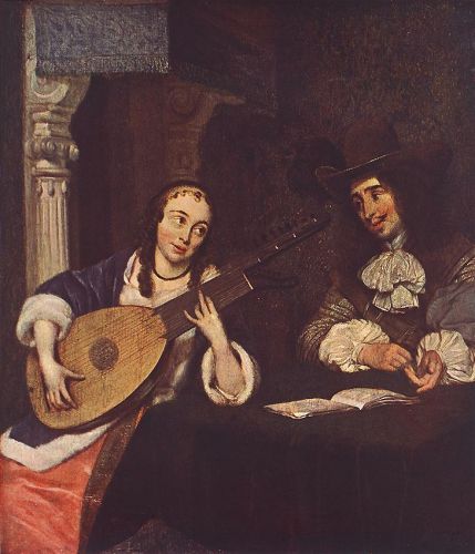 Woman playing the Lute