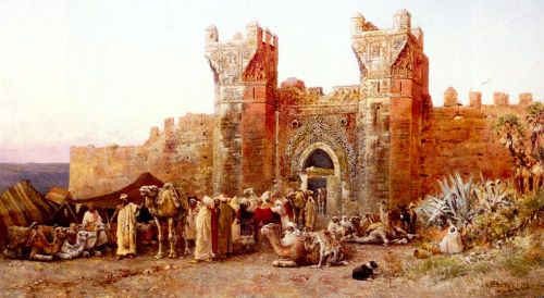 The Departure Of A Caravan From The Gate Of Shelah, Morocco