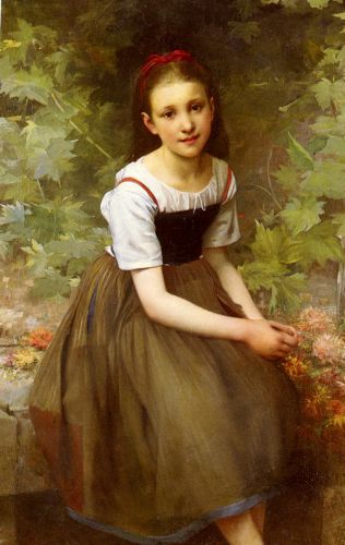 A Girl with Flowers