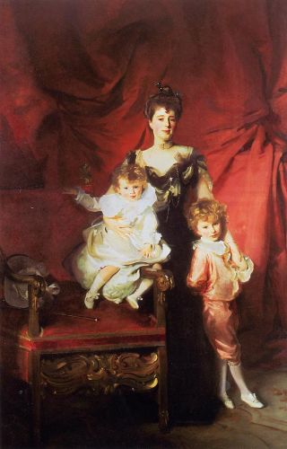 Mrs Cazalet and Children, Edward and Victor