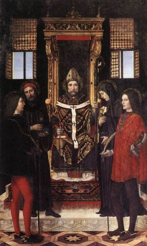 St Ambrose with Saints