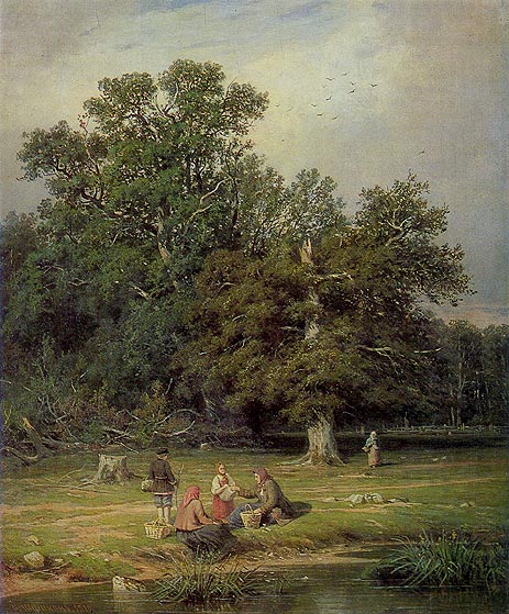 Mushroom Hunting (Gathering Mushrooms), 1870