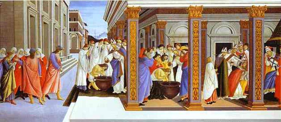 Alessandro Botticelli Last Miracle and the Death of St. Zenobius. Oil Painting