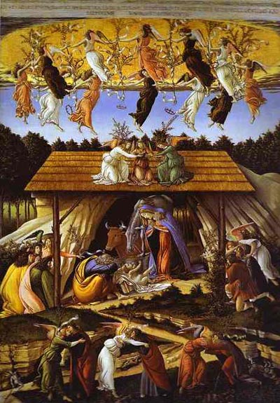 Alessandro Botticelli Mystic Nativity. Oil Painting