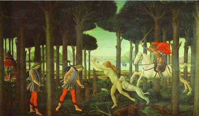 Alessandro Botticelli The Infernal Hunt. Oil Painting