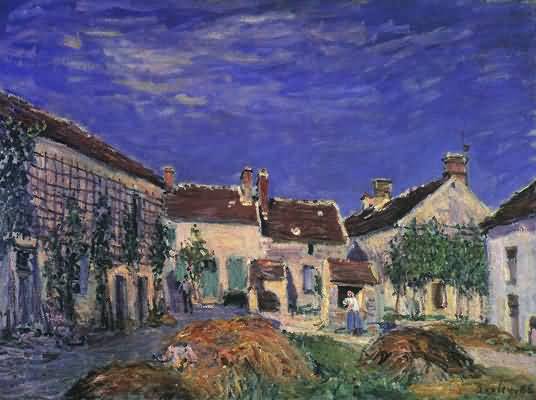 Alfred Sisley A Farmyard near Sablons Oil Painting