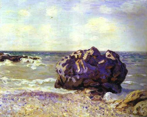 Alfred Sisley Langland Bay Storr s Rock Morning Oil Painting
