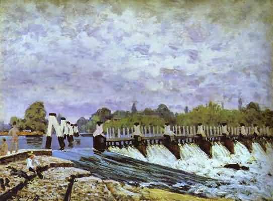 Alfred Sisley Molesey Weir Morning Oil Painting