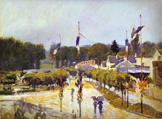 Alfred Sisley Snow at Marly le Roi Oil Painting