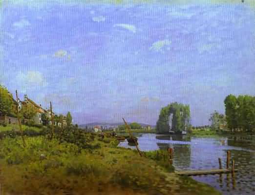 Alfred Sisley The Island of Saint Denis Oil Painting