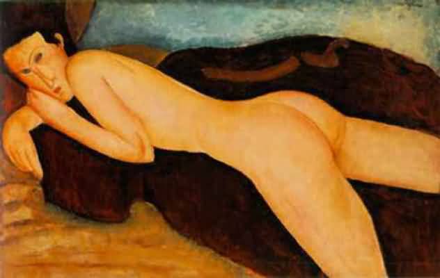 Amedeo Modigliani Reclining Nude From The Back Oil Painting
