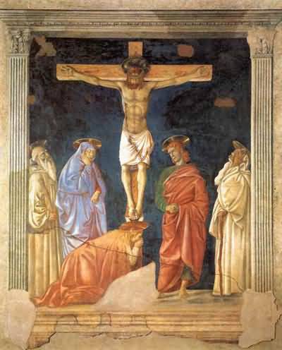 Andrea del Castagno Crucifixion and Saints Oil Painting