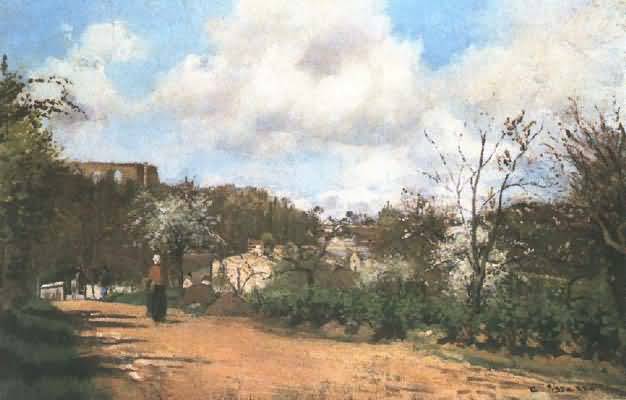 Camille Pissarro Pathway at Chou in March Oil Painting