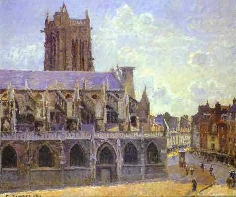 Camille Pissarro The Church of St Jacques at Dieppe Oil Painting