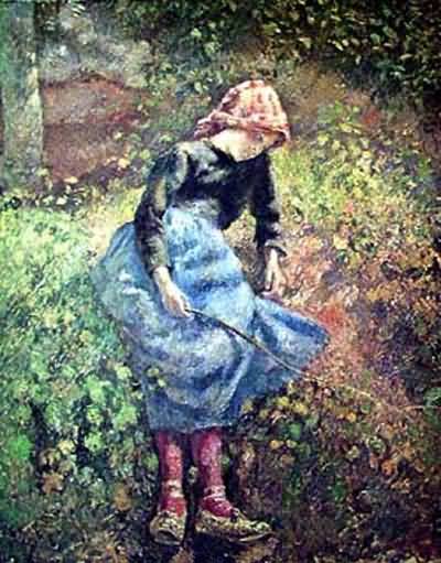 Camille Pissarro The Turkey Girl Oil Painting