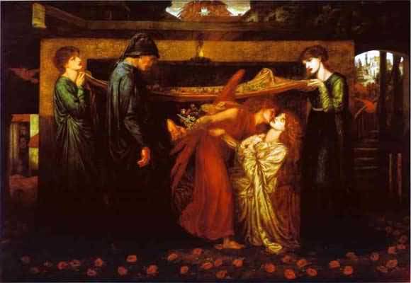Dante Gabriel Rossetti Dante s Dream at the Time of the Death of Beatrice Oil Painting