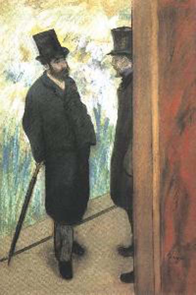 Edgar Degas Halevy and Cave Backstage at the Opera Oil Painting