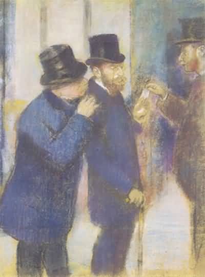 Edgar Degas Portraits at the Stock Exchange Oil Painting
