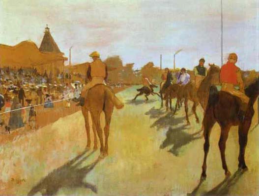 Edgar Degas Race Horses Oil Painting