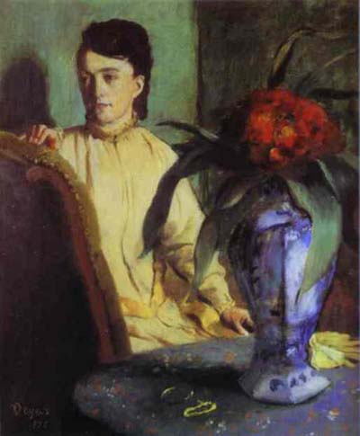 Edgar Degas Woman with Porcelain Vase Oil Painting